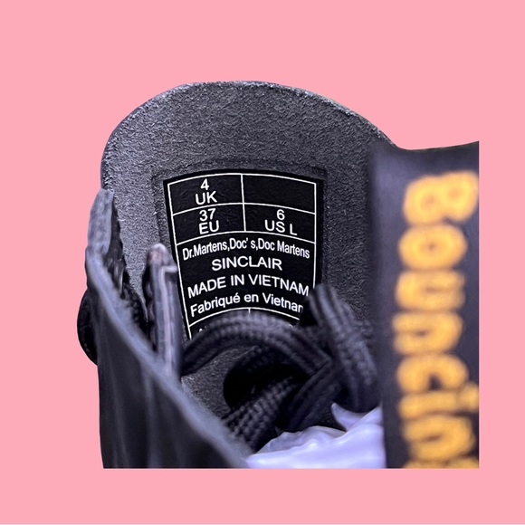 Dr. Martens Sinclair Zebra Emboss Smooth Leather Platform Boots - Picture 6 of 9